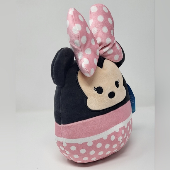 SQUISHMALLOWS DISNEY MINNIE MOUSE Soft Pink Polka Dot Bow Plush Toy Kelly Toys - Picture 7 of 7